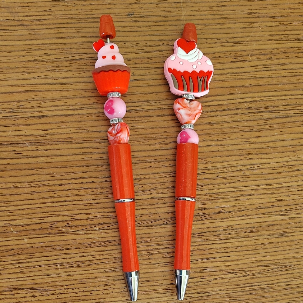 Handmade Valentine Pen Set Of 2